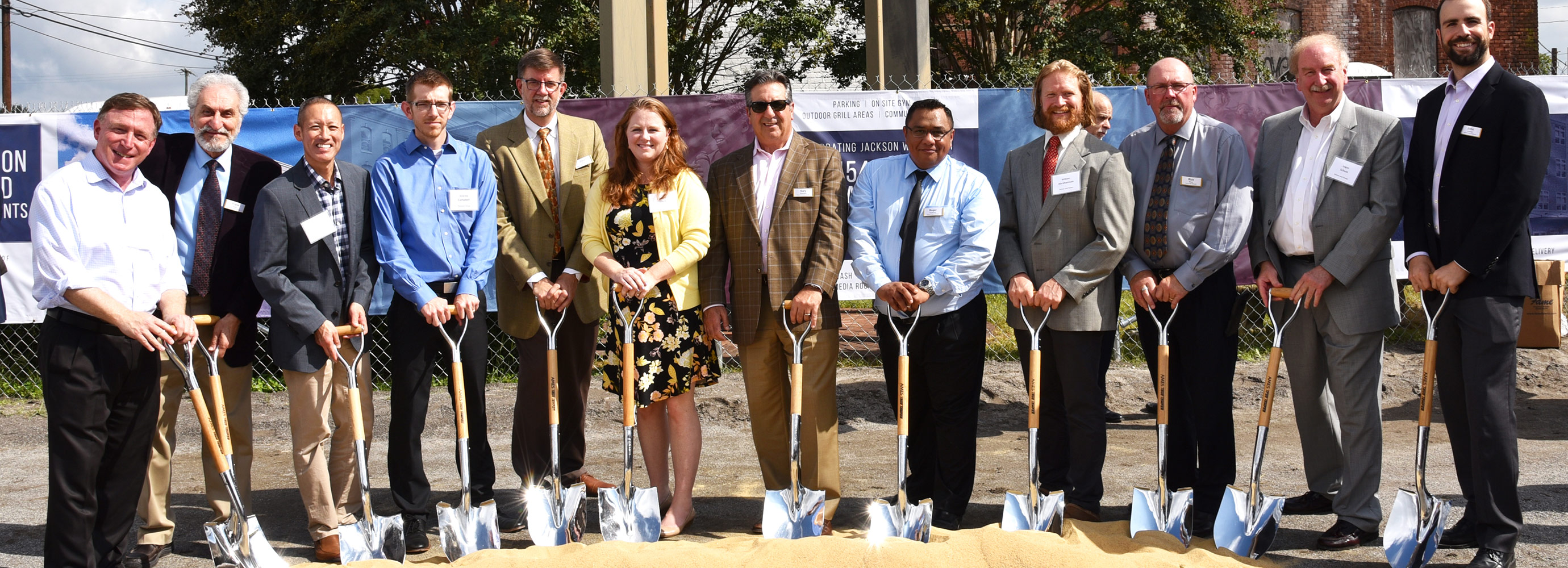 Full Harkins and team members shot at groundbreaking ceremony for Jackson Ward