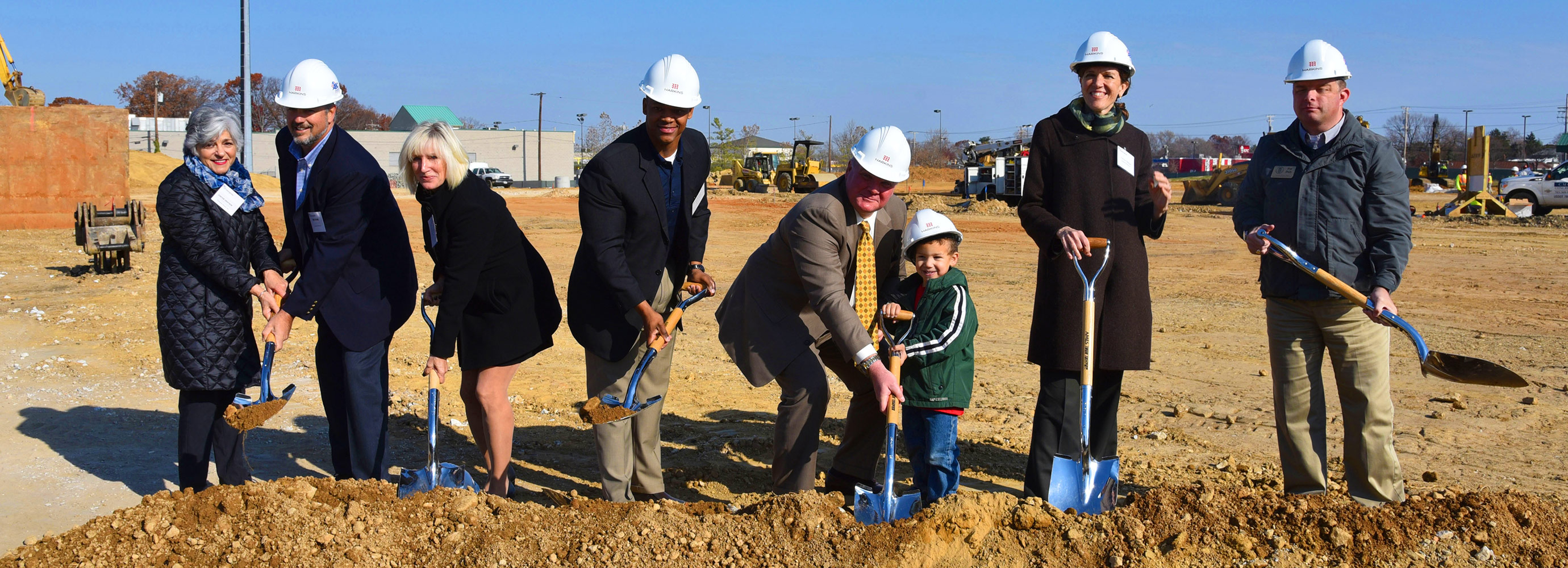 Team breaking ground at the Woodfall Greens property