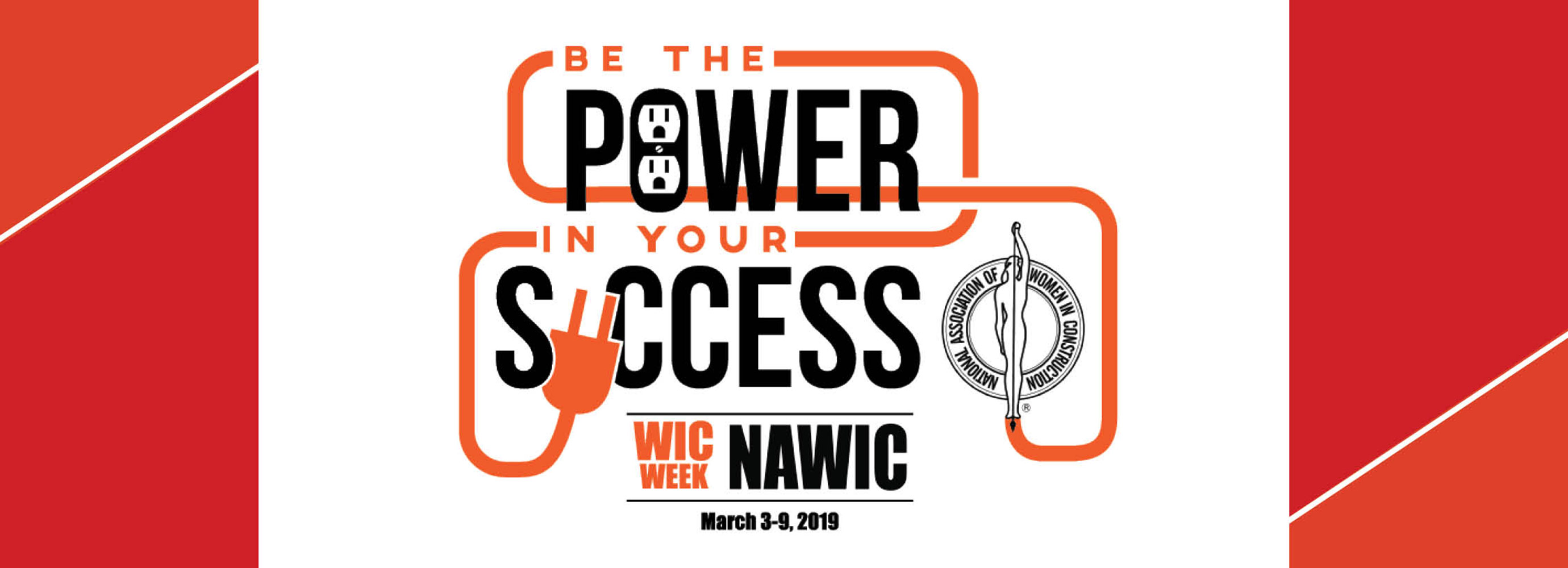 women in construction week logo power to success