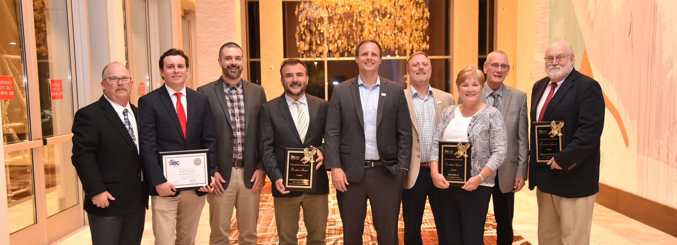 Harkins team accepts awards for Platinum STEP and construction excellence