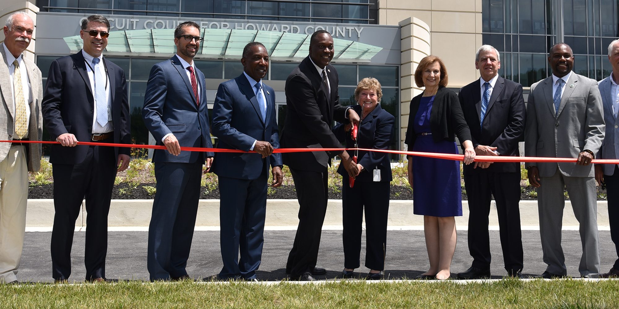 Howard County Circuit Courthouse cutting of ribbon celebrating grand opening